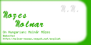 mozes molnar business card